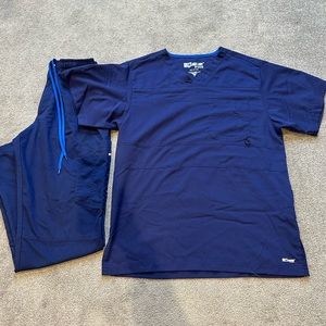 Set of Navy Grey’s Anatomy Scrubs - Men / Size Small